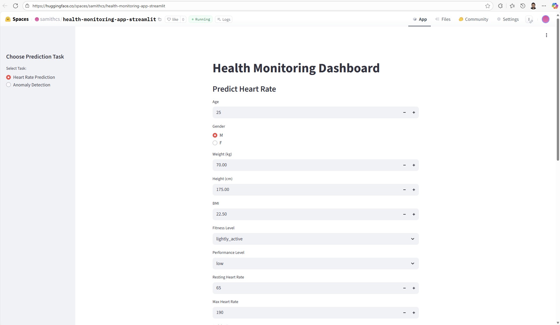 Heart Rate Anomaly Detector Heart Rate Anomaly Detector
